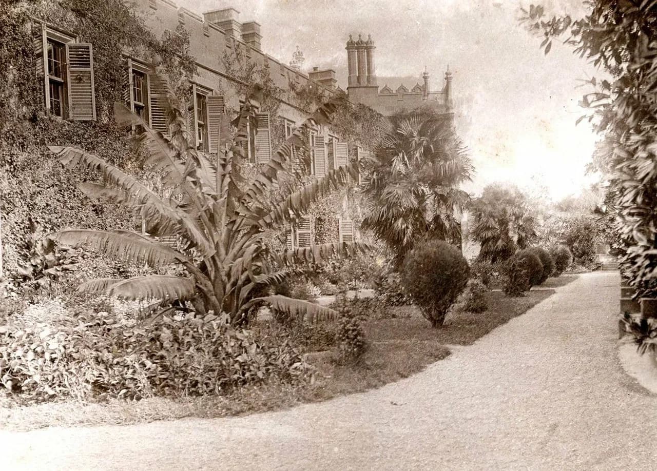 Алупка. Цветник у дворца. 1910 года