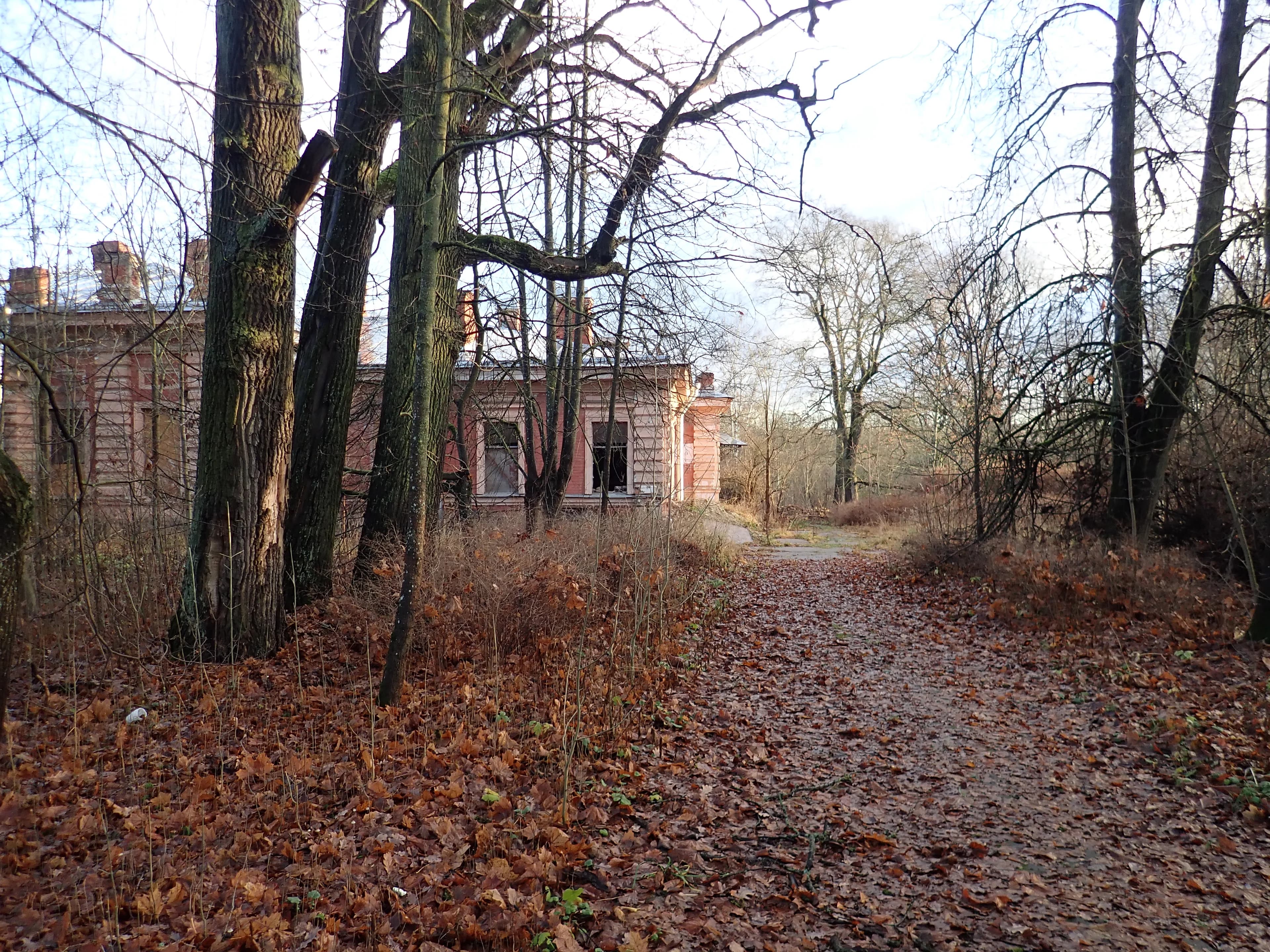 .г.Пушкин, Павловское шоссе, 34. Заброшенное здание. 