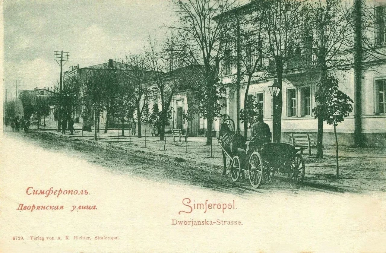 Симферополь. Дворянская улица. 1895 года.