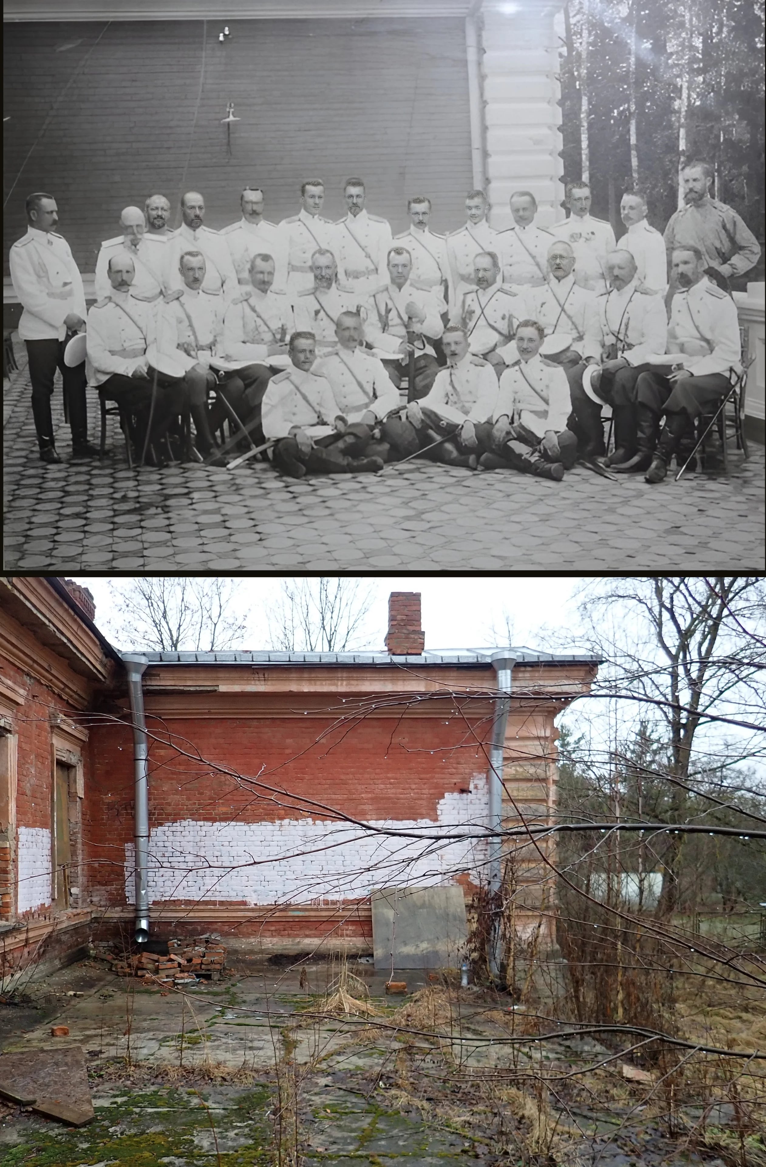 Коллаж из снимков 1906 и 2025гг.