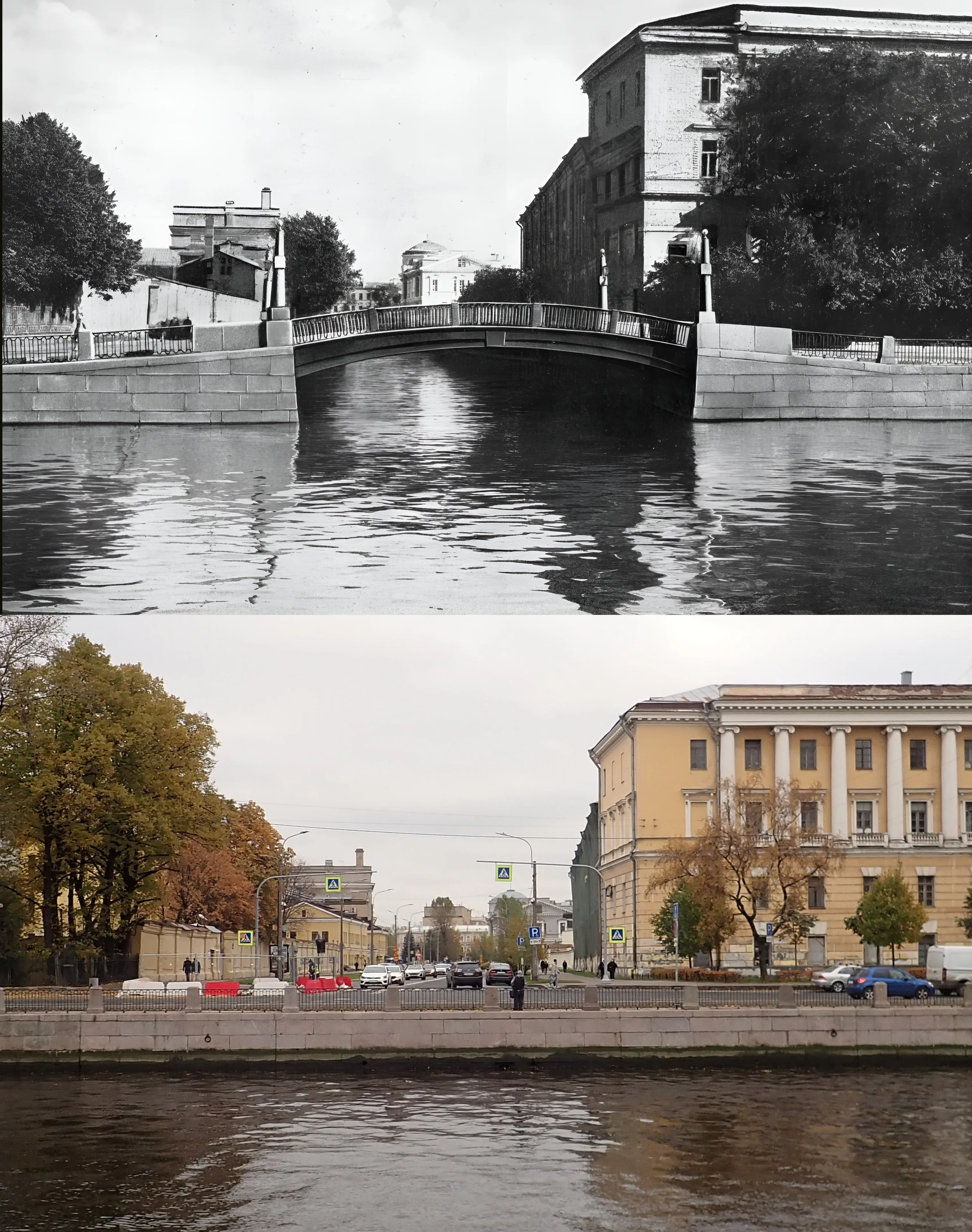 Коллаж из снимков 1960-1963 и 2025гг. 