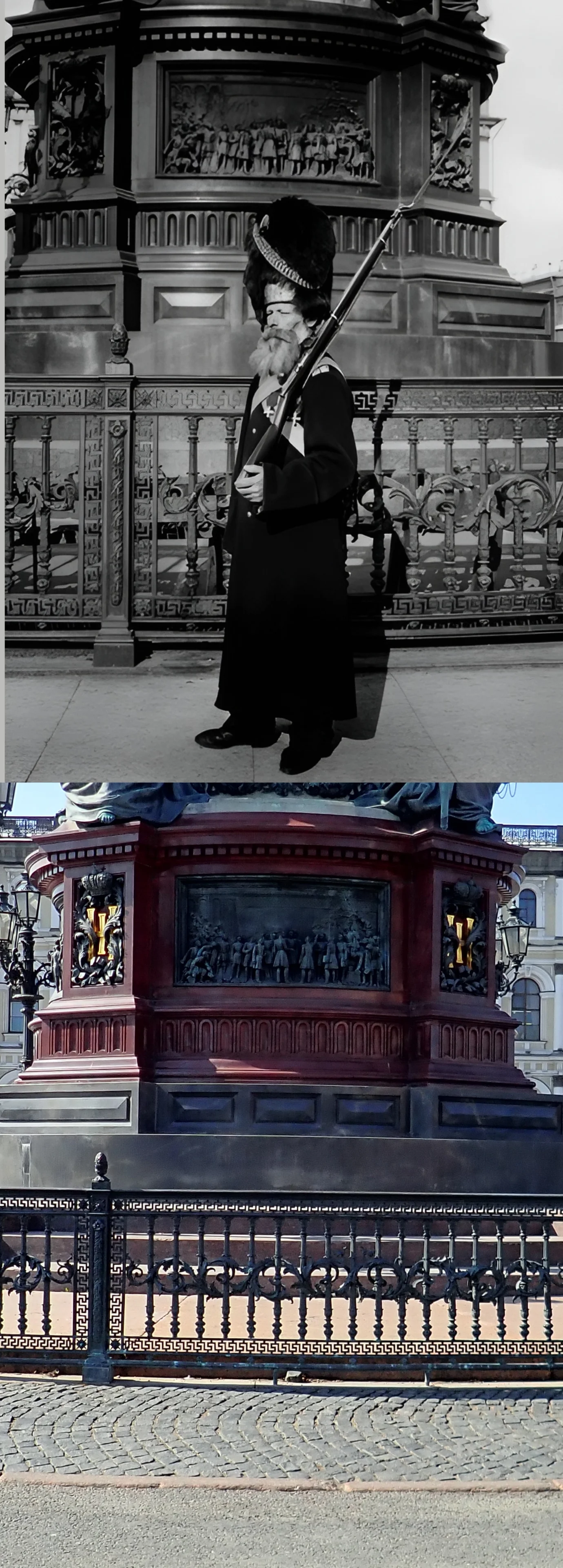Коллаж из снимков 1900-1910 и 2026 гг. 