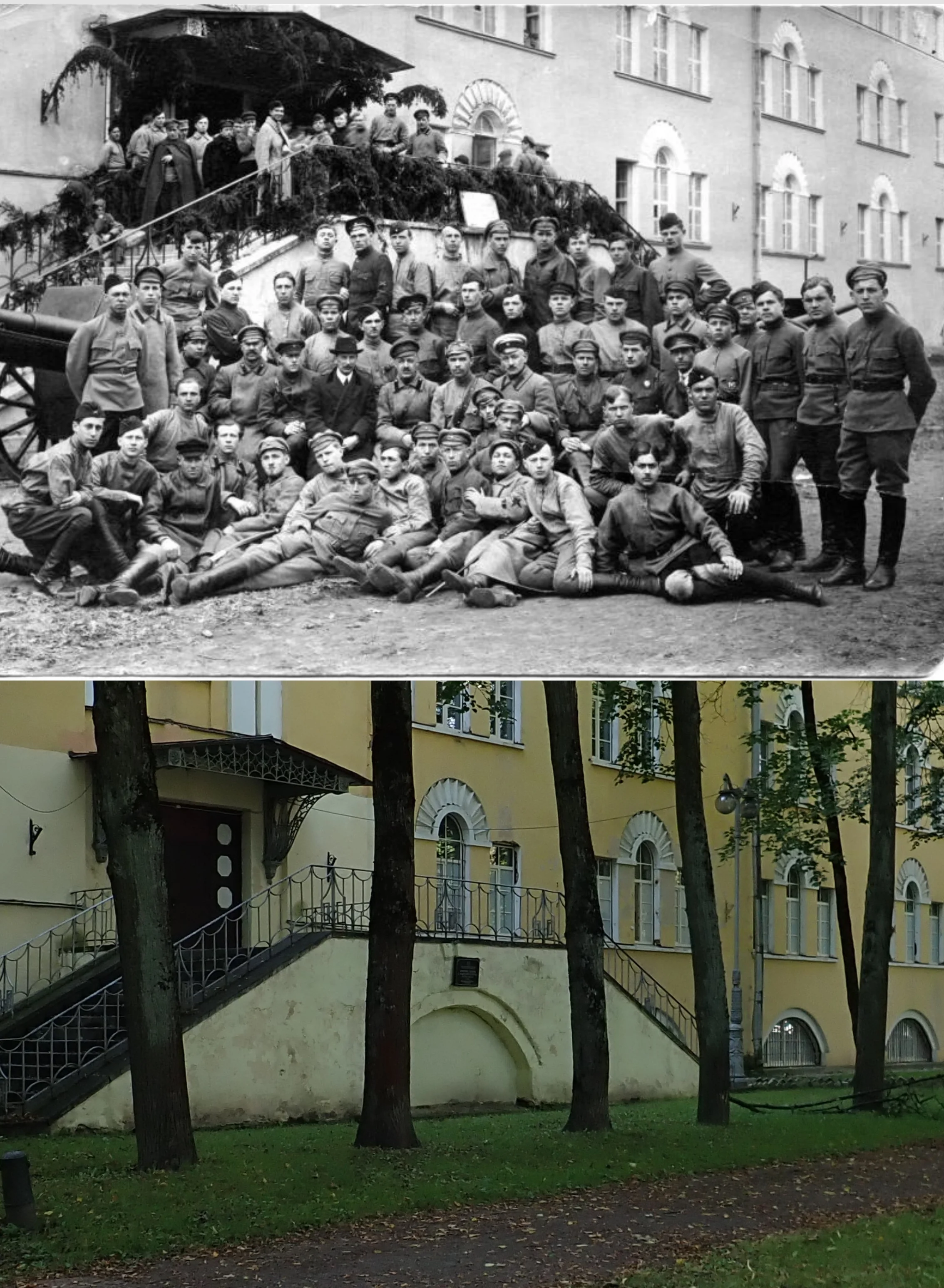 Коллаж из снимков 1921 и 2026 гг. 